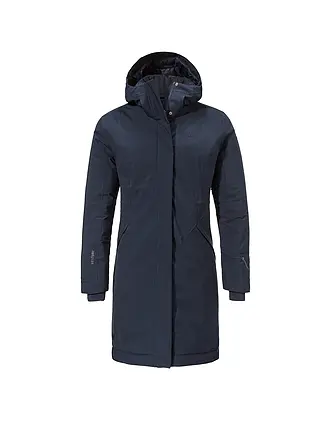 SCHÖFFEL | Damen Wintermantel Style Gregale Hoodie | dunkelblau